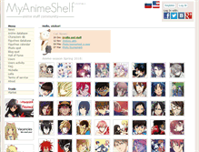 Tablet Screenshot of myanimeshelf.com